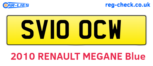 SV10OCW are the vehicle registration plates.