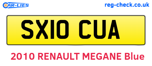 SX10CUA are the vehicle registration plates.