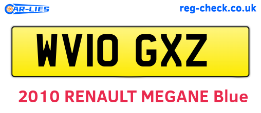 WV10GXZ are the vehicle registration plates.