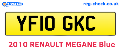 YF10GKC are the vehicle registration plates.