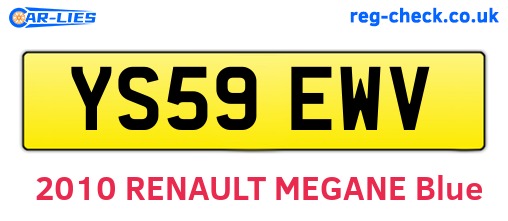 YS59EWV are the vehicle registration plates.