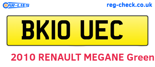 BK10UEC are the vehicle registration plates.