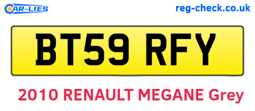 BT59RFY are the vehicle registration plates.