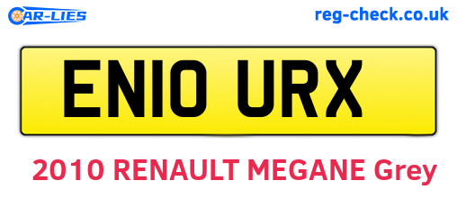 EN10URX are the vehicle registration plates.