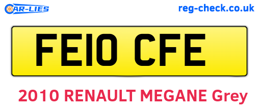 FE10CFE are the vehicle registration plates.