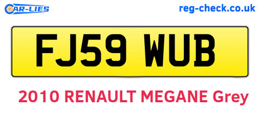 FJ59WUB are the vehicle registration plates.