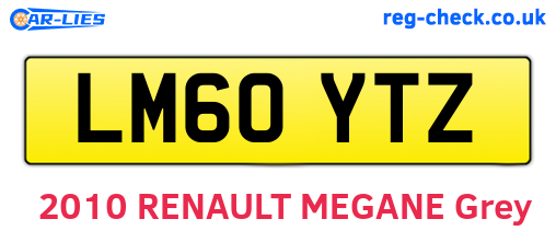 LM60YTZ are the vehicle registration plates.