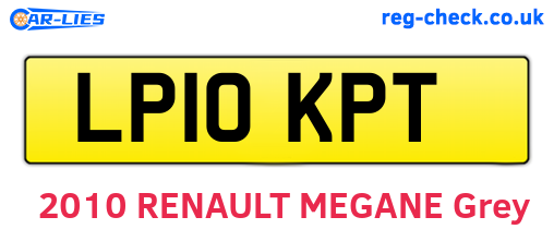 LP10KPT are the vehicle registration plates.