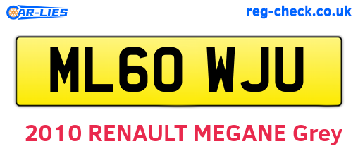 ML60WJU are the vehicle registration plates.