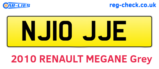 NJ10JJE are the vehicle registration plates.