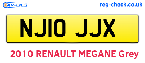 NJ10JJX are the vehicle registration plates.
