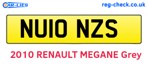 NU10NZS are the vehicle registration plates.