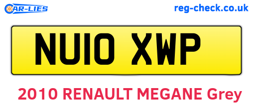 NU10XWP are the vehicle registration plates.