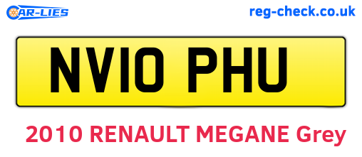 NV10PHU are the vehicle registration plates.