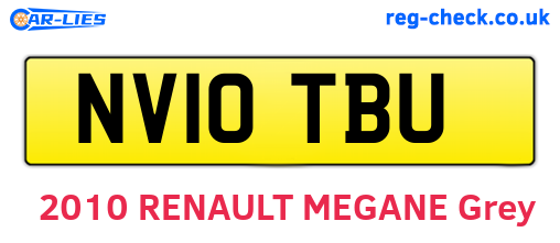 NV10TBU are the vehicle registration plates.