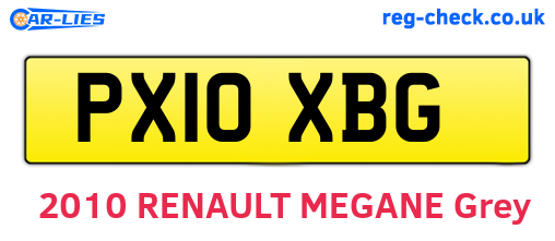 PX10XBG are the vehicle registration plates.