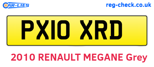 PX10XRD are the vehicle registration plates.