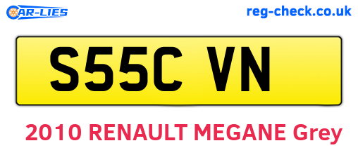S55CVN are the vehicle registration plates.
