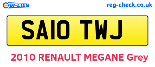 SA10TWJ are the vehicle registration plates.