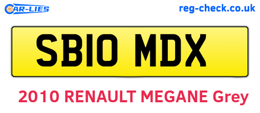 SB10MDX are the vehicle registration plates.
