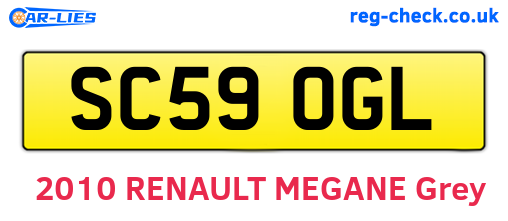 SC59OGL are the vehicle registration plates.
