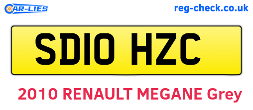SD10HZC are the vehicle registration plates.
