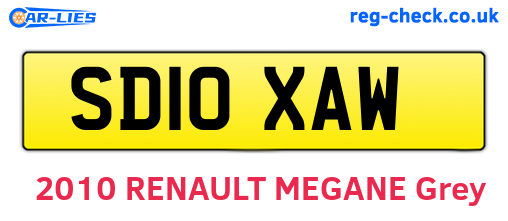 SD10XAW are the vehicle registration plates.