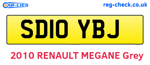 SD10YBJ are the vehicle registration plates.