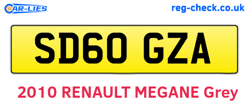 SD60GZA are the vehicle registration plates.