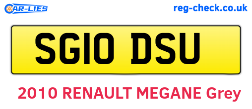SG10DSU are the vehicle registration plates.