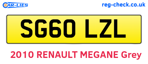 SG60LZL are the vehicle registration plates.