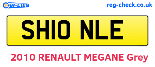 SH10NLE are the vehicle registration plates.