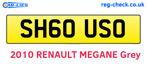 SH60USO are the vehicle registration plates.