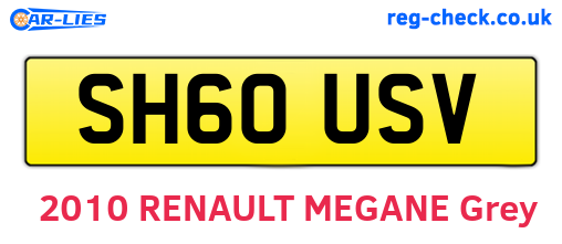 SH60USV are the vehicle registration plates.