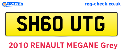 SH60UTG are the vehicle registration plates.