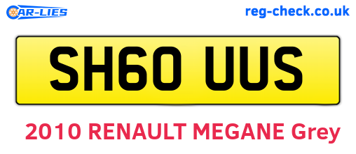 SH60UUS are the vehicle registration plates.