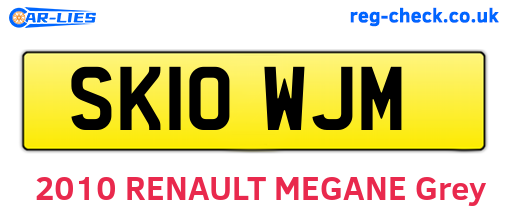 SK10WJM are the vehicle registration plates.