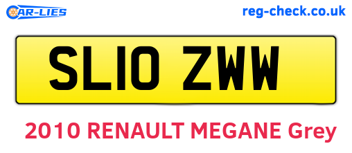 SL10ZWW are the vehicle registration plates.