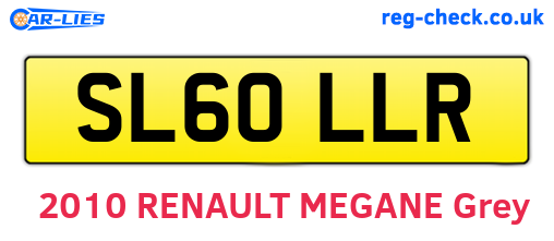 SL60LLR are the vehicle registration plates.