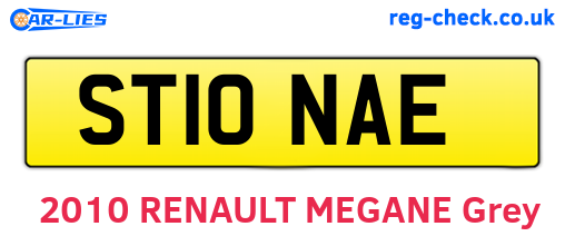 ST10NAE are the vehicle registration plates.