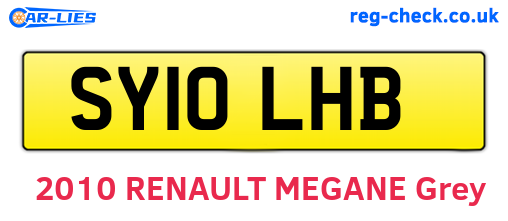 SY10LHB are the vehicle registration plates.