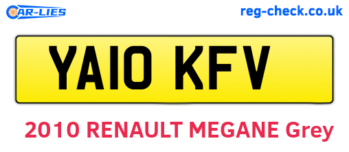 YA10KFV are the vehicle registration plates.
