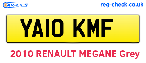 YA10KMF are the vehicle registration plates.