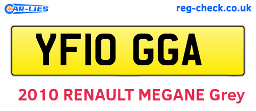 YF10GGA are the vehicle registration plates.