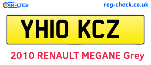 YH10KCZ are the vehicle registration plates.