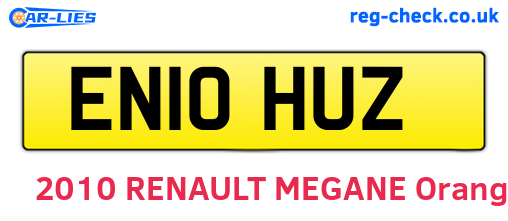 EN10HUZ are the vehicle registration plates.