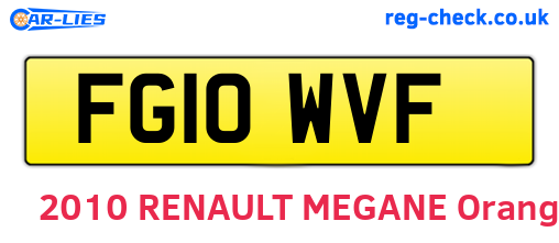 FG10WVF are the vehicle registration plates.