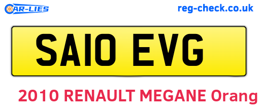 SA10EVG are the vehicle registration plates.