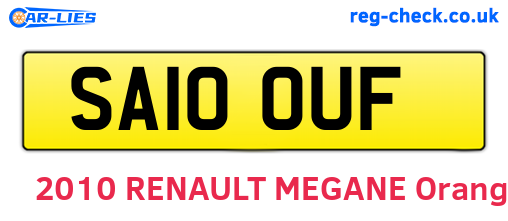 SA10OUF are the vehicle registration plates.