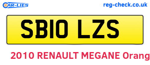 SB10LZS are the vehicle registration plates.